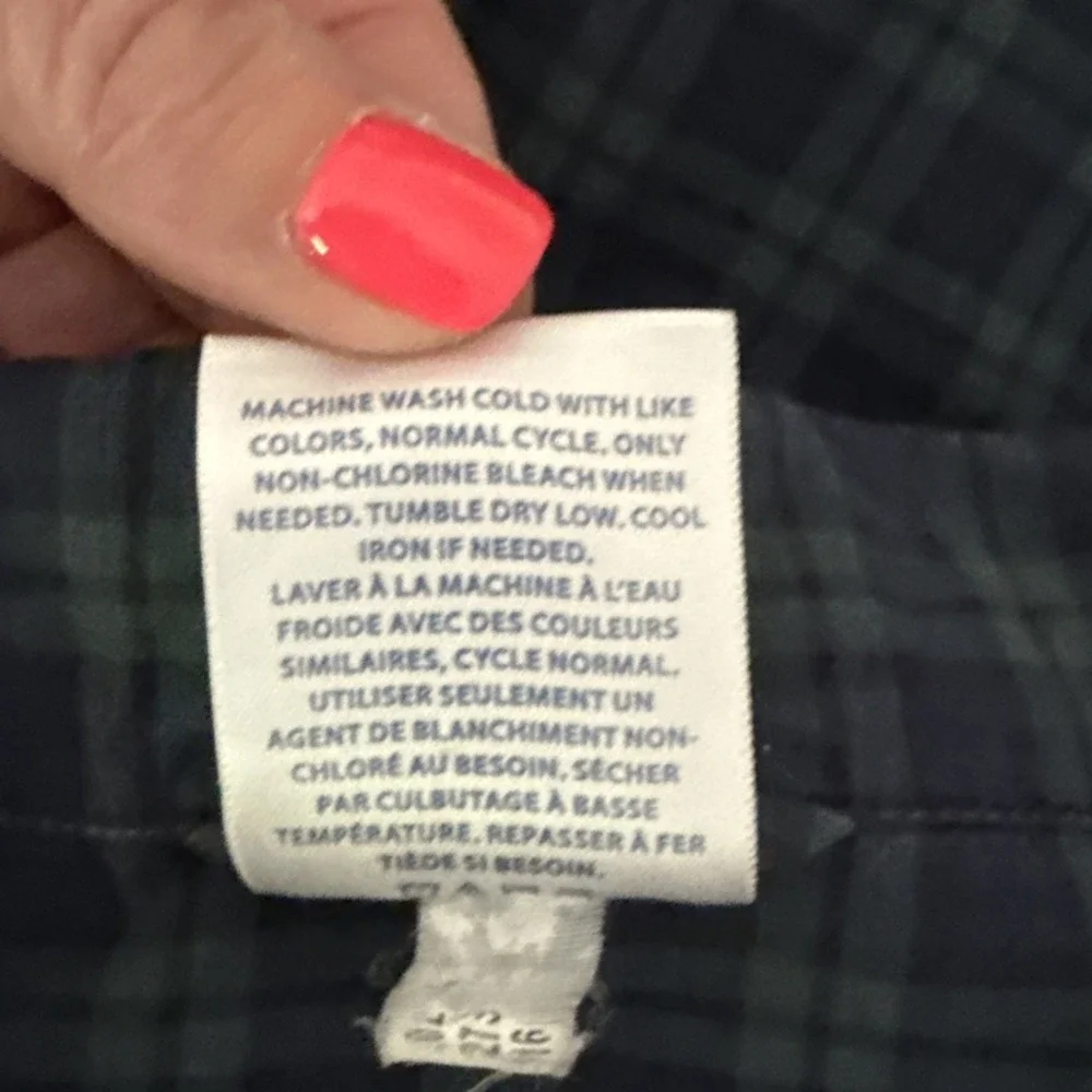 Vineyard Vines Women's‎ Pajama Top Sleep Shirt Size Large Blackwatch Plaid